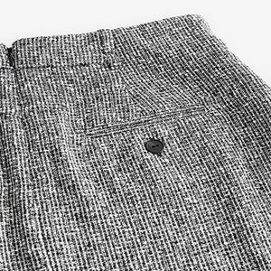 Black/White Boucle Mono Textured Pencil Skirt