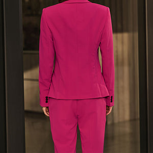 Hot Pink Tailored Single Breasted Blazer