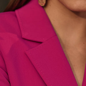 Hot Pink Tailored Single Breasted Blazer