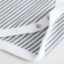 Load image into Gallery viewer, Grey Dinosaur Short Sleeve Baby Bodysuits 5 Pack
