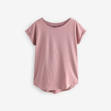Load image into Gallery viewer, Mauve Purple Cap Sleeve T-Shirt Top
