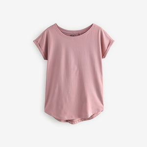 Mauve Purple Cap Sleeve T-Shirt Top