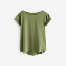 Load image into Gallery viewer, Olive Green Cap Sleeve T-Shirt Top
