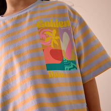 Load image into Gallery viewer, Purple/Orange 100% Cotton Graphic Print T-Shirt (3-12yrs)

