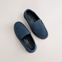 Load image into Gallery viewer, Navy Standard Fit (F) Loafers
