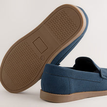 Load image into Gallery viewer, Navy Standard Fit (F) Loafers

