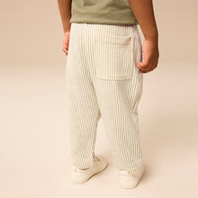 Load image into Gallery viewer, Ecru Off White Patterned Jersey 100% Cotton Joggers
