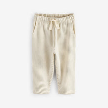 Load image into Gallery viewer, Ecru Off White Patterned Jersey 100% Cotton Joggers
