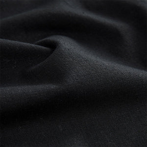 Black Stay Smart Barrel Leg Linen Rich Trousers
