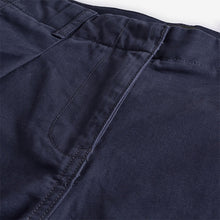 Load image into Gallery viewer, Navy 100% Cotton Barrel Leg Chinos Trousers
