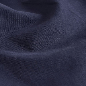 Navy 100% Cotton Barrel Leg Chinos Trousers