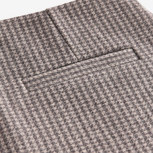 Neutral Brushed Check Mini Skirt