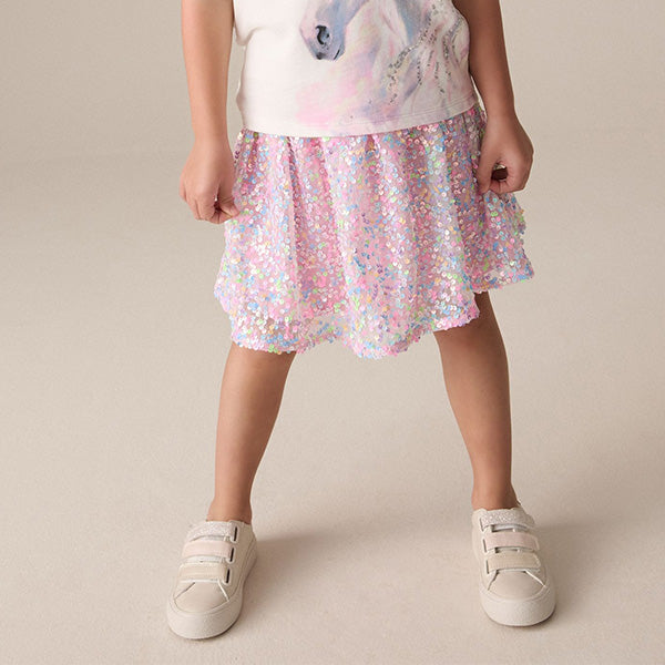 Pink Sequin Skirt (3-12yrs)