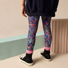 Load image into Gallery viewer, Black Colourful Splat Printed Leggings (3-12yrs)
