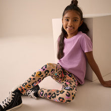 Load image into Gallery viewer, Bright Neutral Animal Print Leggings (3-12yrs)
