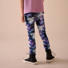 Load image into Gallery viewer, Purple/Black Swirl Leggings (3-12yrs)
