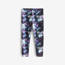 Load image into Gallery viewer, Purple/Black Swirl Leggings (3-12yrs)
