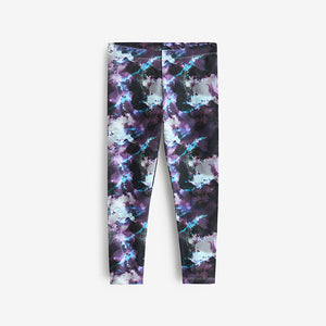 Purple/Black Swirl Leggings (3-12yrs)