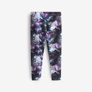Purple/Black Swirl Leggings (3-12yrs)