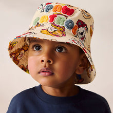 Load image into Gallery viewer, Cream Paw Patrol Bucket 100% Cotton Hat (1-6yrs)

