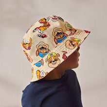 Load image into Gallery viewer, Cream Paw Patrol Bucket 100% Cotton Hat (1-6yrs)
