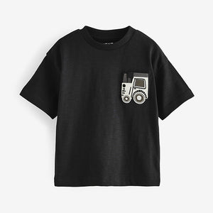 Black/White Short Sleeve T-Shirts 4 Pack