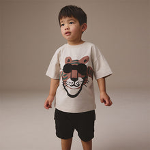 Load image into Gallery viewer, Stone Short Sleeve T-Shirt &amp; Utility Shorts Set (3mths-6yrs)
