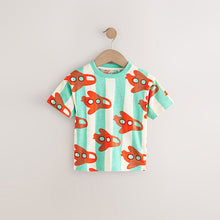 Load image into Gallery viewer, Green Short Sleeve Stripe T-Shirt (3mths-5yrs)
