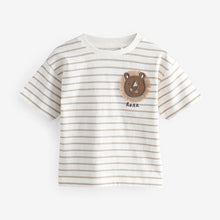 Load image into Gallery viewer, White Lion Short Sleeve Stripe T-Shirt
