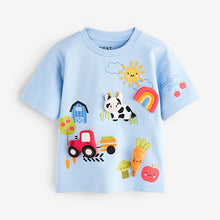 Load image into Gallery viewer, Blue Farm Short Sleeve 3D Padded Character T-Shirt
