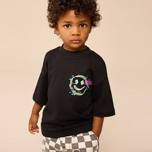 Load image into Gallery viewer, Black Short Sleeve Back Print T-Shirt
