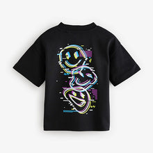 Load image into Gallery viewer, Black Short Sleeve Back Print T-Shirt
