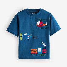 Load image into Gallery viewer, Blue/Navy Short Sleeve Transport T-Shirt
