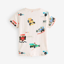 Load image into Gallery viewer, White Racecar Short Sleeve All-Over Print T-Shirt
