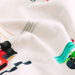 White Racecar Short Sleeve All-Over Print T-Shirt
