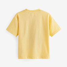 Load image into Gallery viewer, Yellow Short Sleeve Appliqué T-Shirt
