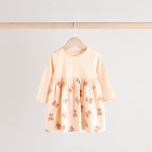 Load image into Gallery viewer, Pink/White Bear Print Baby Jersey Dresses 2 Pack
