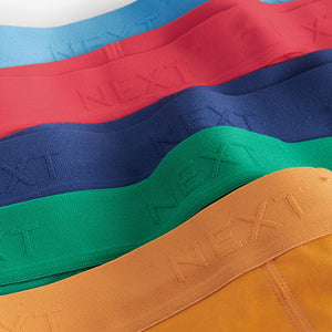 Bright Colour Blue/Green/Red 5 Pack Cotton Rich Trunk Boxers
