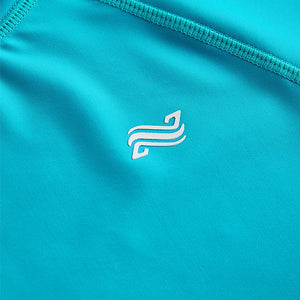 Blue Ombre Short Sleeve Rash Vest
