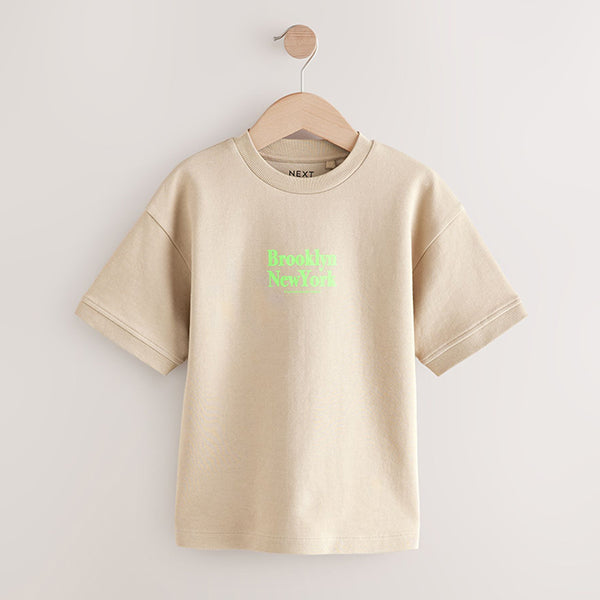 Stone Brooklyn Graphic Print Heavyweight Short Sleeve T-Shirt
