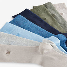 Load image into Gallery viewer, Blue/Grey/Green 8 Pack Embroidered Lasting Fresh Socks
