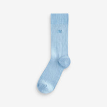 Load image into Gallery viewer, Blue/Grey/Green 8 Pack Embroidered Lasting Fresh Socks
