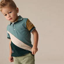 Load image into Gallery viewer, Green Short Sleeve Sash 100% Cotton Polo Shirt (3mths-6yrs)
