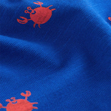 Load image into Gallery viewer, Cobalt Blue 100% Cotton Short Sleeve All-Over-Print Polo Shirt (3mths-6yrs)
