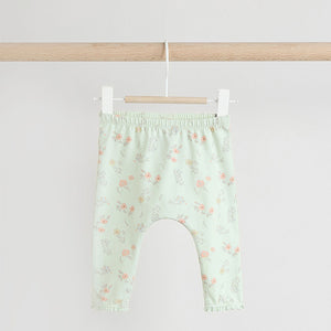White and Sage Green Butterfly Baby Long Sleeve Top and Leggings