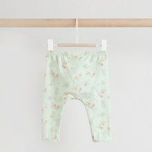 Load image into Gallery viewer, White and Sage Green Butterfly Baby Long Sleeve Top and Leggings
