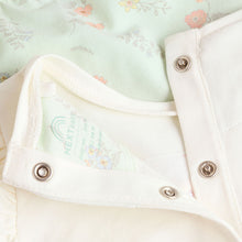 Load image into Gallery viewer, White and Sage Green Butterfly Baby Long Sleeve Top and Leggings
