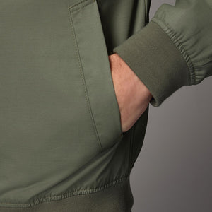 Sage Green Shower Resistant Check Lining Harrington Jacket
