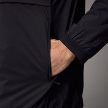 Load image into Gallery viewer, Black Shower Resistant Lightweight Hooded Anorak Jacket
