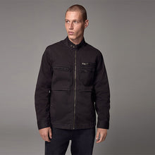 Load image into Gallery viewer, Black Zip Through Funnel Jacket
